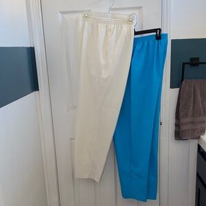 Bundle Women’s White and Blue Dress Pants